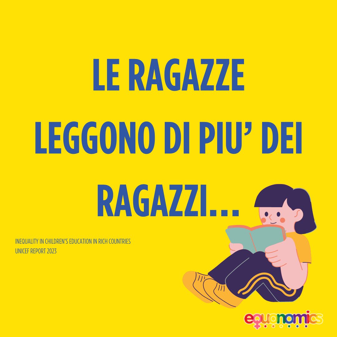Equonomics_'s tweet photo. Le ragazze leggono di più!!

Lo conferma un recente studio di @UNICEF “An Unfair Start: Inequality in Children’s Education in Rich Countries”. 

In aggiunta, le ragazze avrebbero più probabilità dei ragazzi di continuare l’istruzione oltre la scuola secondaria. 
#Equonomics https://t.co/scdDhXEZTa