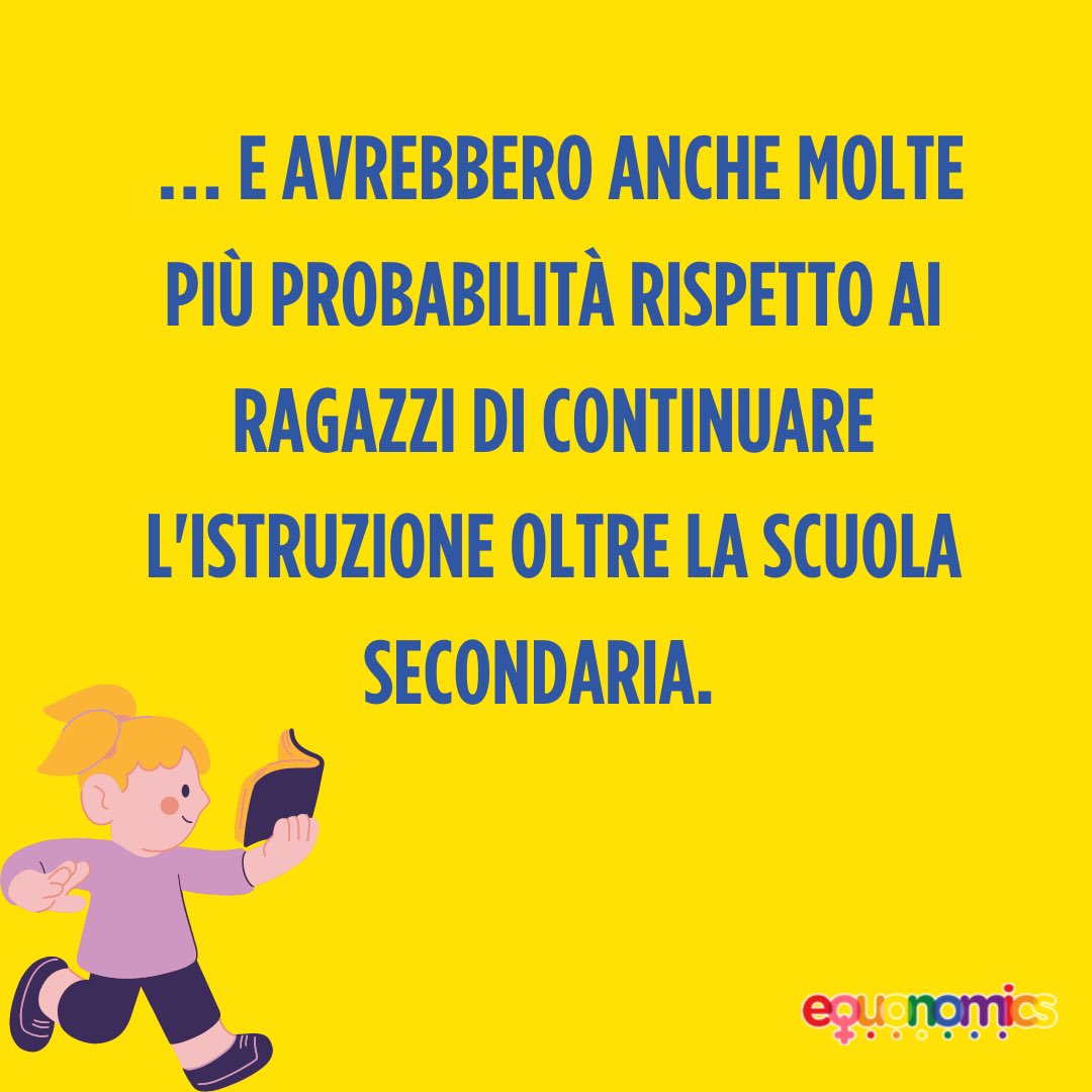 Le ragazze leggono di più!!

Lo conferma un recente studio di <a href="/UNICEF/">UNICEF</a> “An Unfair Start: Inequality in Children’s Education in Rich Countries”. 

In aggiunta, le ragazze avrebbero più probabilità dei ragazzi di continuare l’istruzione oltre la scuola secondaria. 
#Equonomics