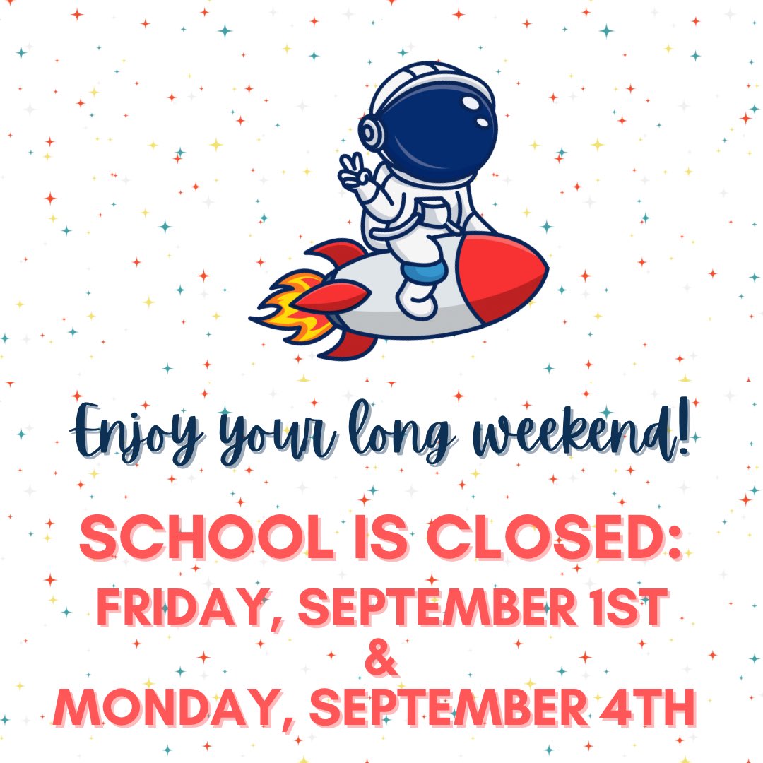 🚀 ENJOY YOUR LONG WEEKEND! 🚀
