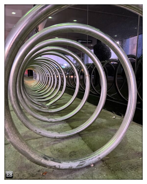 “6” is.gd/JZnE5b #TheDailyMobile #photography #BikeRack #Coil #Coiled #Coiledup #Coiling #Coils #DowntownToronto #FinancialDistrict #Loop #Metal #Spiral #Toronto #Tunnel