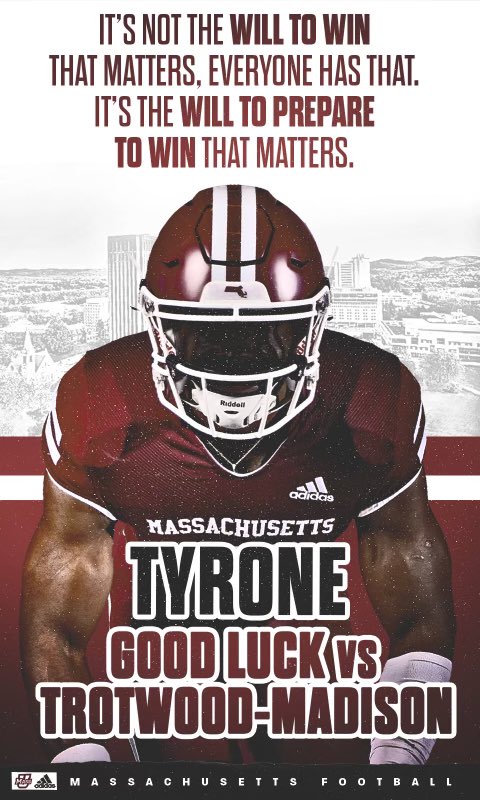 TyroneMyersJr's tweet photo. Thanks for the love! @UMassFootball @CoachMcCray9 @moedouglass7_sr https://t.co/MwRBKU8HHX