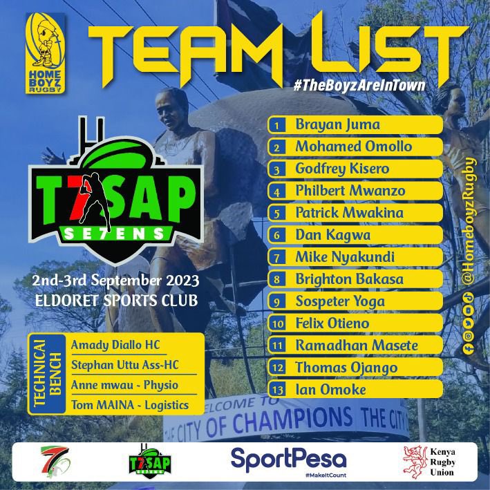 Your Boyz for the Tisap 7s! 💛💙 #TheBoyzAreInTown #sportpesa7s #NSC2023