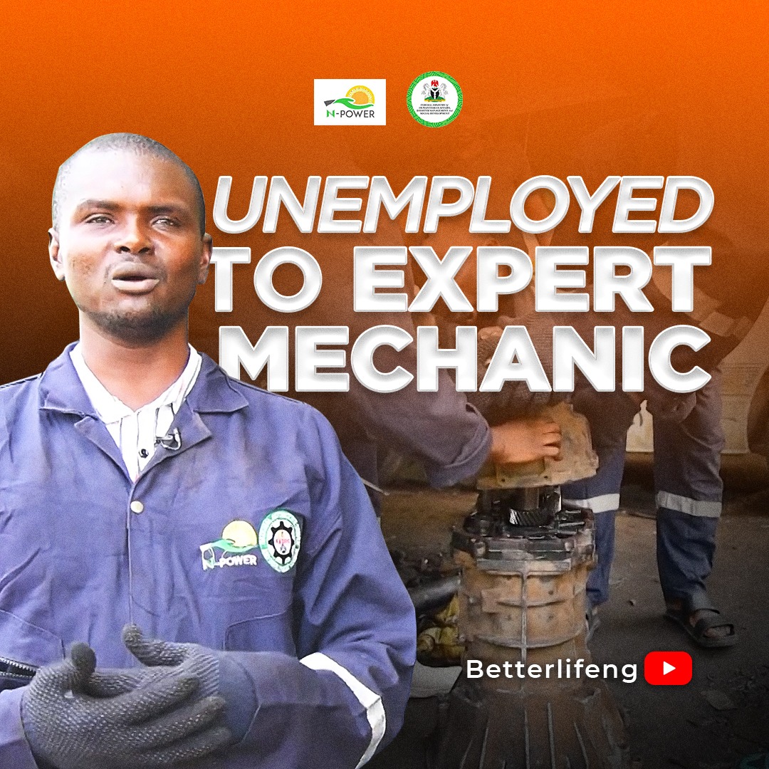 Empowering Youths: From Unemployed to Skilled Auto Mechanic | N-POWER Success Story - youtu.be/oSYNopmpFWs