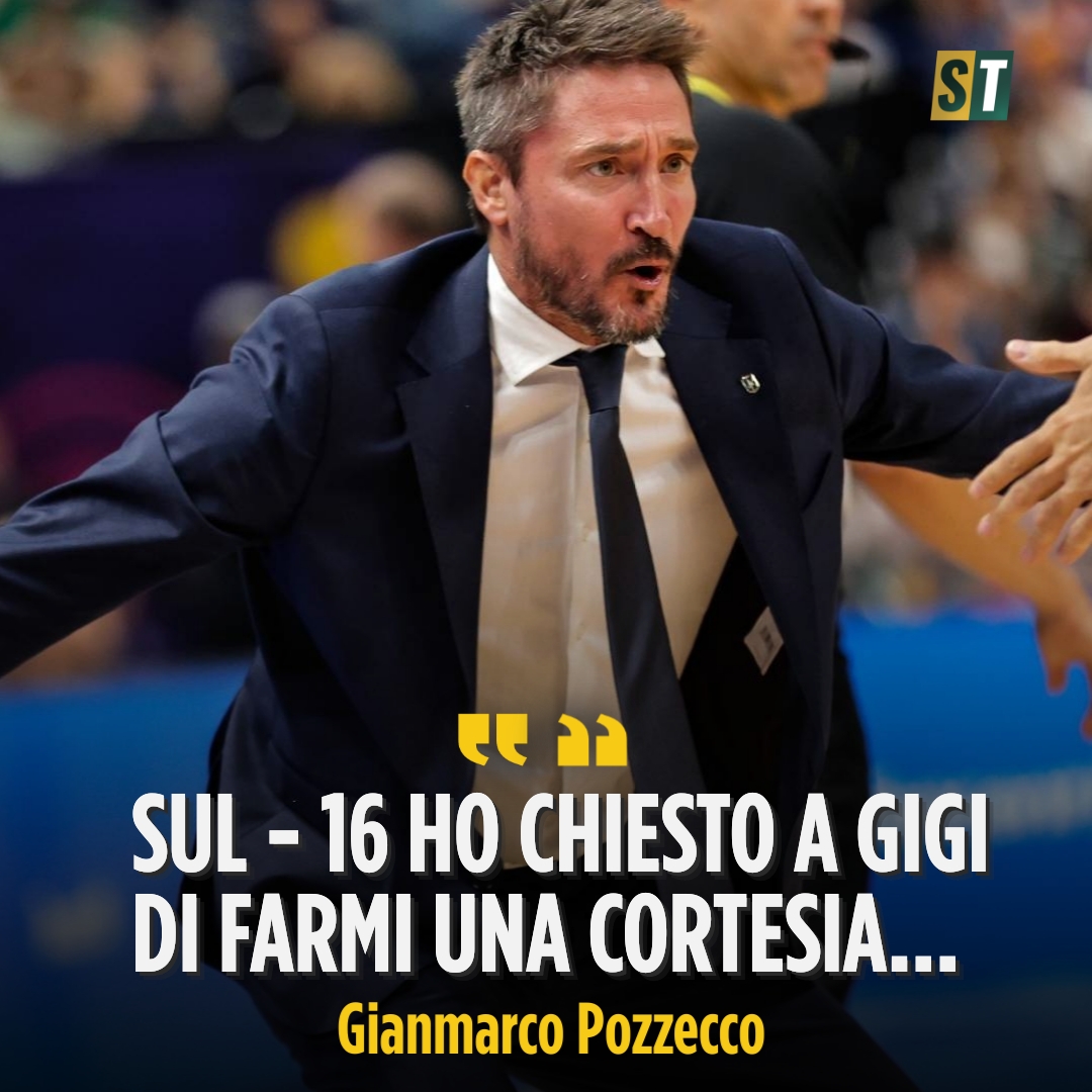 #Pozzecco dopo la vittoria della sua #Italia contro la Serbia ha svelato un retroscena: "La verità è che sotto di 16 ho chiesto a Gigi di farmi una cortesia: due canestri. Ha esagerato. Ha fatto anche una schiacciata."
 
Leggi qui l'intervista: sport-today.it/basket/basket-…