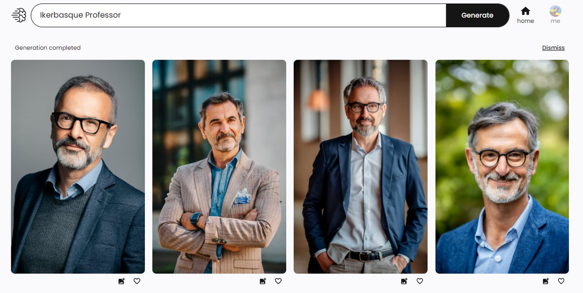 VArechavala's tweet photo. Wow, why am I not surprised that this is what you get  when using @Ikerbasque Professor as a prompt to generate an image with  @ideogram_ai ?
#bias
#femaleprofessor https://t.co/ity2yhbOv2