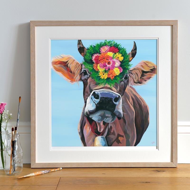 Happy September! #brownswisscattle #tradition #flowercrown