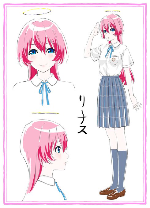 リーナスさん、設定ラフ
「よろしくっす!」 