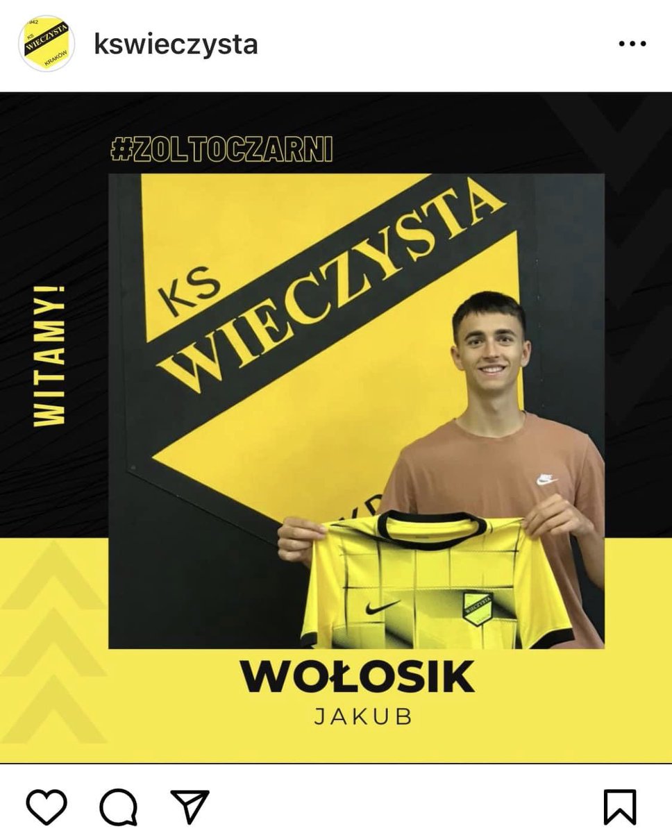 MOSPbialystok's tweet photo. 📌Wychowanek naszego klubu Jakub Wołosik został zawodnikiem 3-ligowej @wieczysta Kraków
Kuba jest beneficjentem programu Piłkarska Przyszłość z Orlenem⚽️
Gratulujemy i życzymy sukcesów 🤝 @aplg2010 @GrupaORLEN 
#SzkolenieMaZnaczenie https://t.co/o5xgjoTeJ4