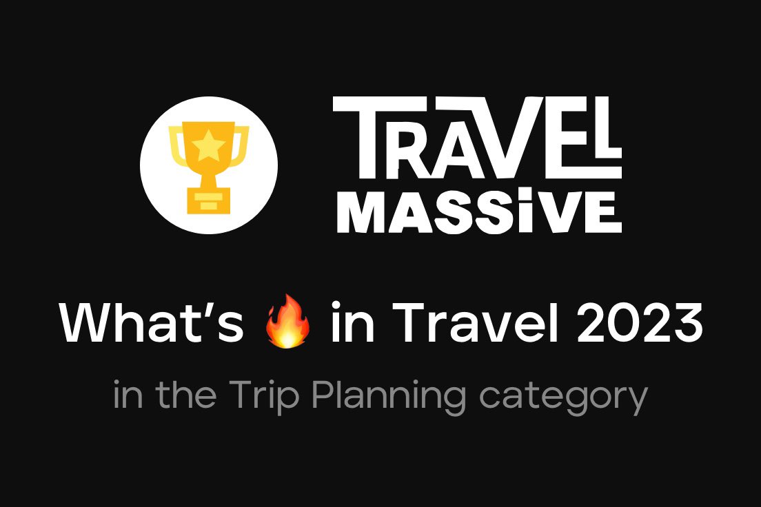 Incredibly proud to be featured in @travelmassive’s ‘What’s Hot in Travel 2023’ list in the ‘Trip Planning’ category! 🙌

#Travel #Traveller #Travellers #travelling #TravelApp #TravelPlanner #expensetracker #travetech
