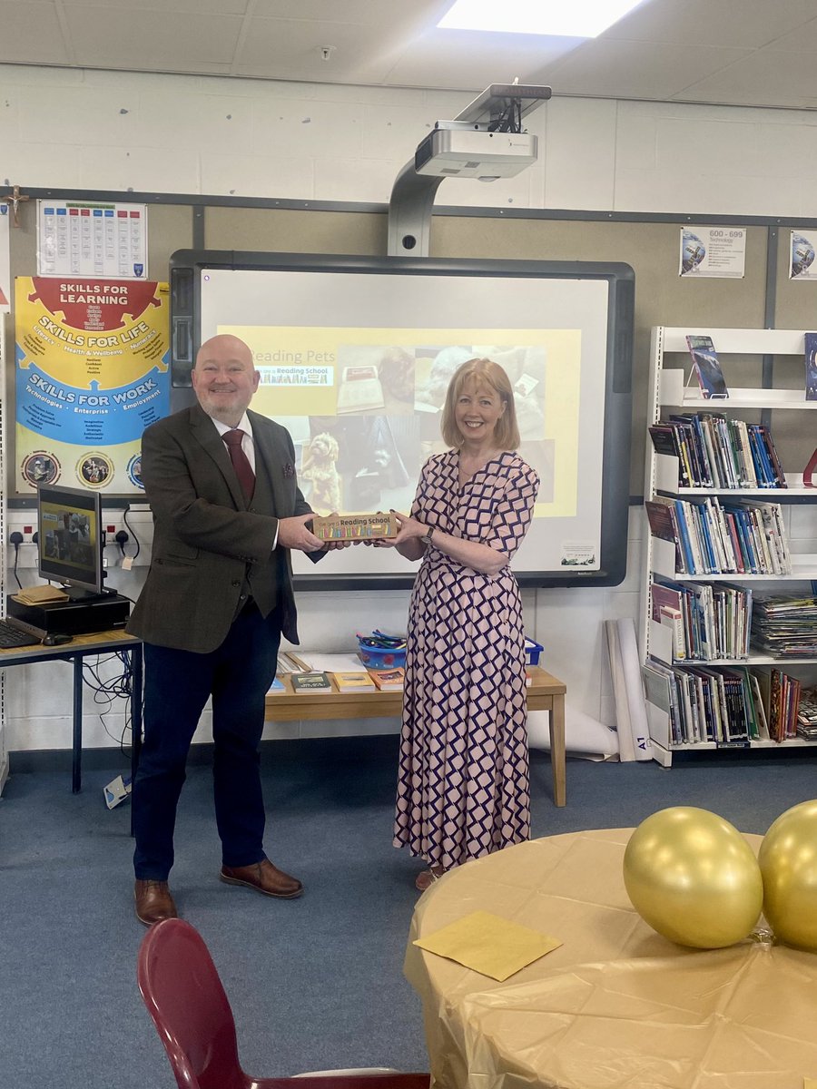 StJohnsEng's tweet photo. We are now a  “Gold” Reading School!Our pupils have driven forward the importance of reading for pleasure both in school and in our wider community and we are thrilled this work has been recognised by @scottishbktrust Well done to all involved. ⭐️ @StJohnsOfficial ⭐️ @STJLib https://t.co/WdEPjBzHhu