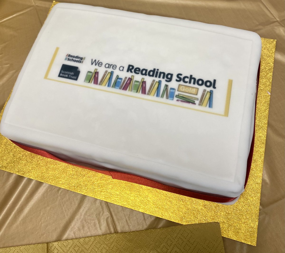 We are now a  “Gold” Reading School!Our pupils have driven forward the importance of reading for pleasure both in school and in our wider community and we are thrilled this work has been recognised by @scottishbktrust Well done to all involved. ⭐️ <a href="/StJohnsOfficial/">St John's RC High School</a> ⭐️ <a href="/STJLib/">St John's Library</a>