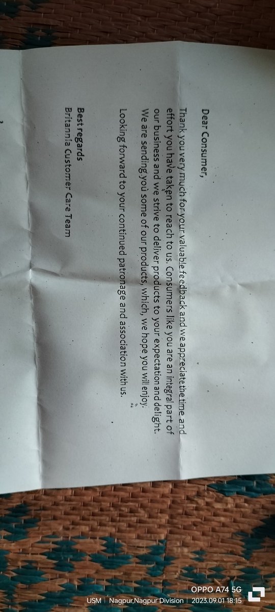 matre_uttam11's tweet image. #Britanniaindustrieslimited
#LatterfromBIL
#TrustedCompany
#GoodServices
#Quantity