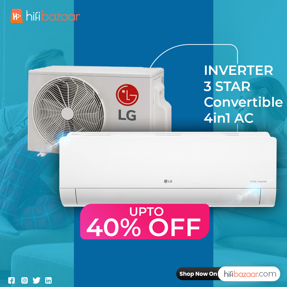 offhifibazaar's tweet photo. Stay Cool, Stay Efficient with LG AC Inverter 3 Star! ❄️✨
Buy Now:✅🛒 https://t.co/docOCo1WVl
.
.
#LGACInverter #StayCoolStayEfficient #QuickCooling #EnergyEfficiency #PreciseTemperatureControl #UpgradeYourCooling #ShopNow #GreenerFuture #CoolAndSavings  #hifibazaar https://t.co/4b7yLqNHKk