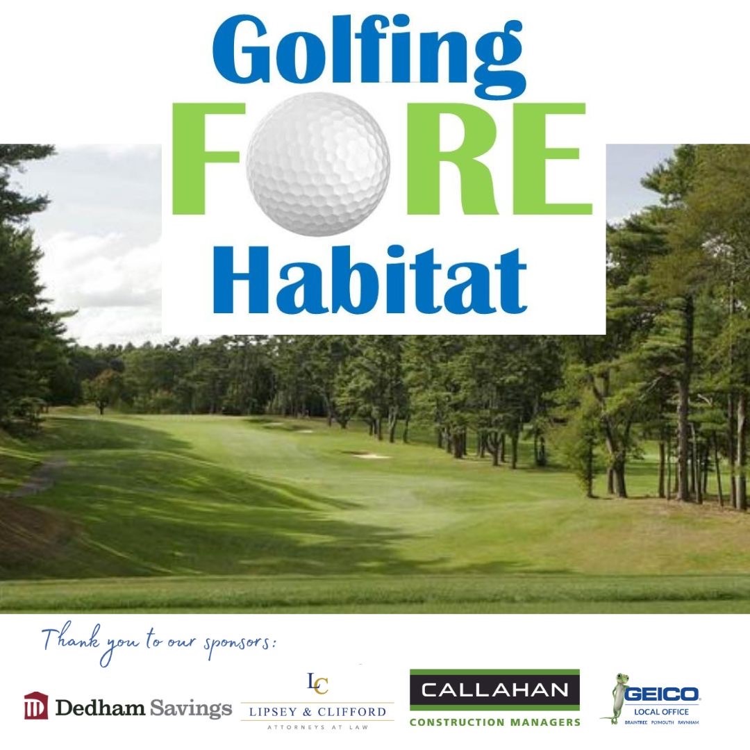 There are only 4 weeks to join us at our annual Golfing Fore Habitat tournament!
Swing a club to benefit the construction of affordable homes for families in need.
Monday, October 2nd at the Marshfield Country Club

To Register: app.etapestry.com/onlineforms/So…