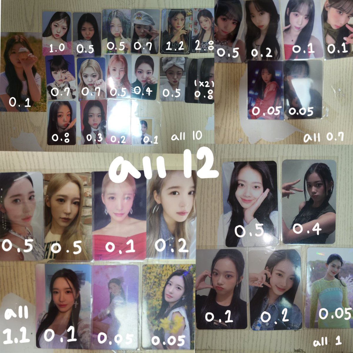 클라씨 포카 판매
싸게 급처 합니다 원하시면 에눌 적당히 가능하고요 탈덕이라 덤 많이 드려요
all로 구매 해주시면 배송비 무료
2장 이상 거래or0.5 이상 거래

ㅅㅊㅇ 클라씨 포카 양도 명형서 윤채원 홍혜주 김리원 원지민 박보은 김선유 아이브 하이키 투바투 세븐틴 스키즈 뉴진스 급처