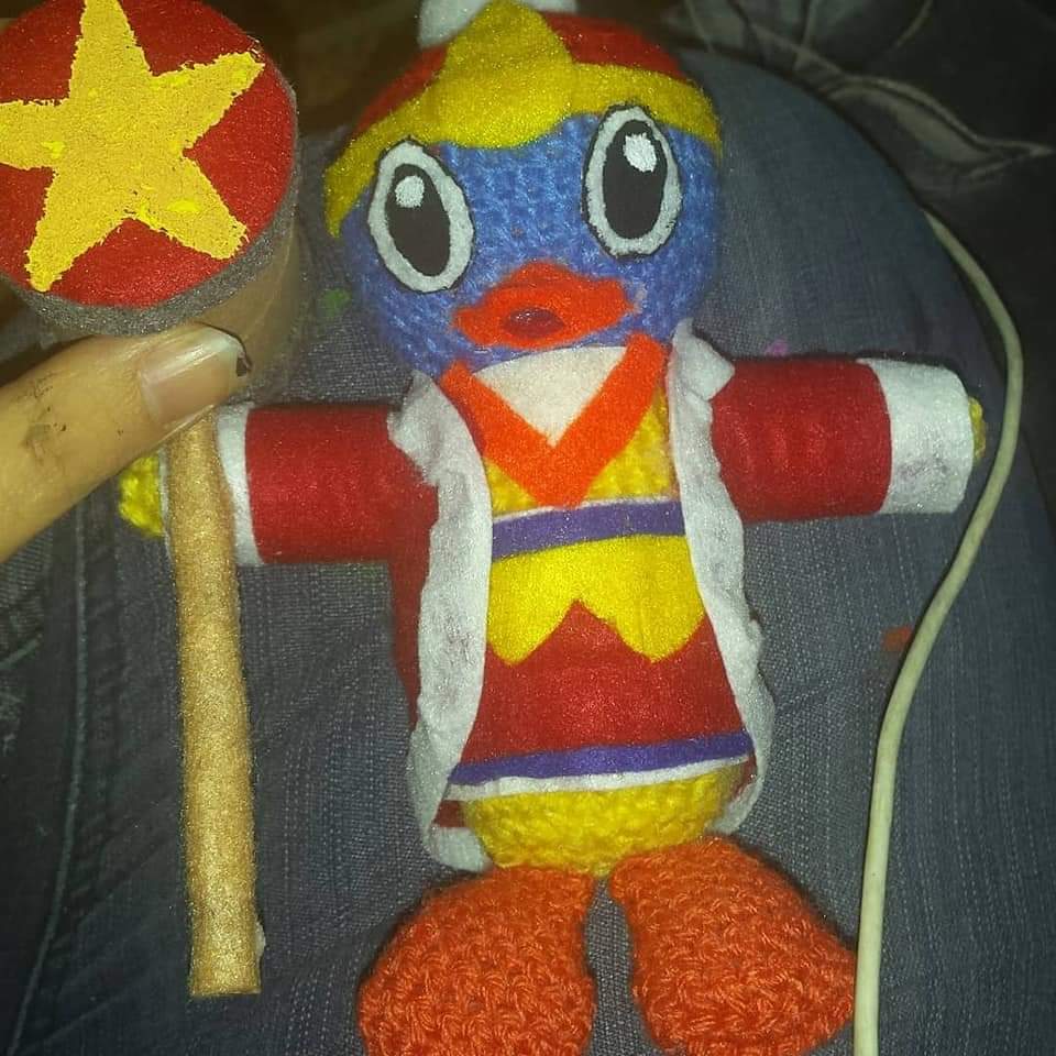 GM awesome people. So, I got a fun request for a baby version of King Dedede, a boss from the Kirby games. What do you think? #Kirby #kingdedede #dreamland #Nintendo #NintendoSwitch #NintendoDirect #SmashBros #kirbysdreamland #japanese #BOSS #Bossfight #videogames #crochet #baby