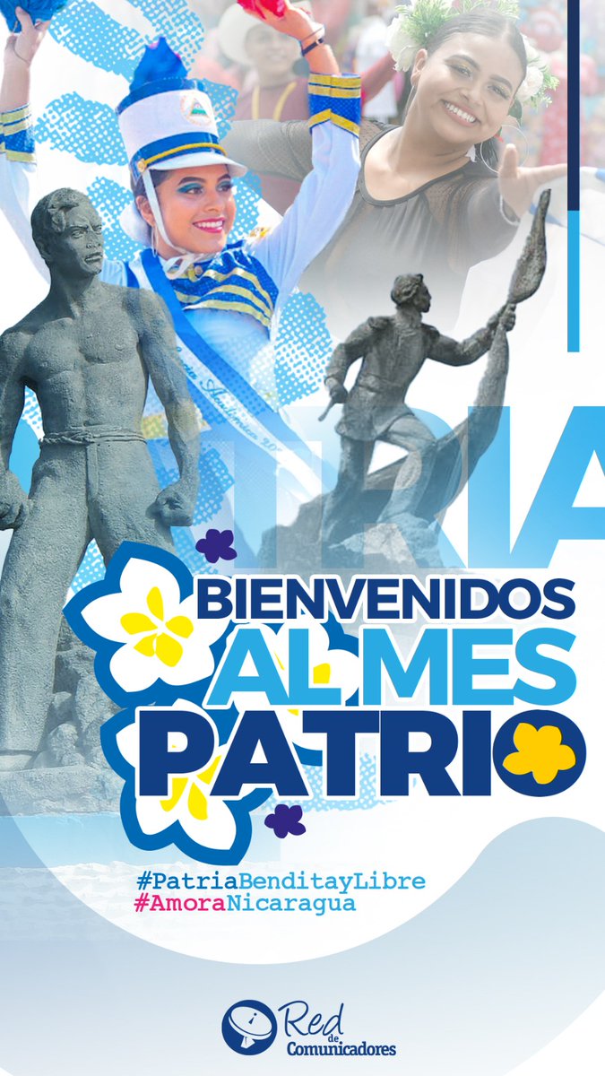 Buenos días compañeros ☀️

Hoy #1september damos inicio al hermoso mes patrio, el mes de la #PatriaBenditayLibre

Qué tengan un bonito día
#TropaSandinista 🎉💜
