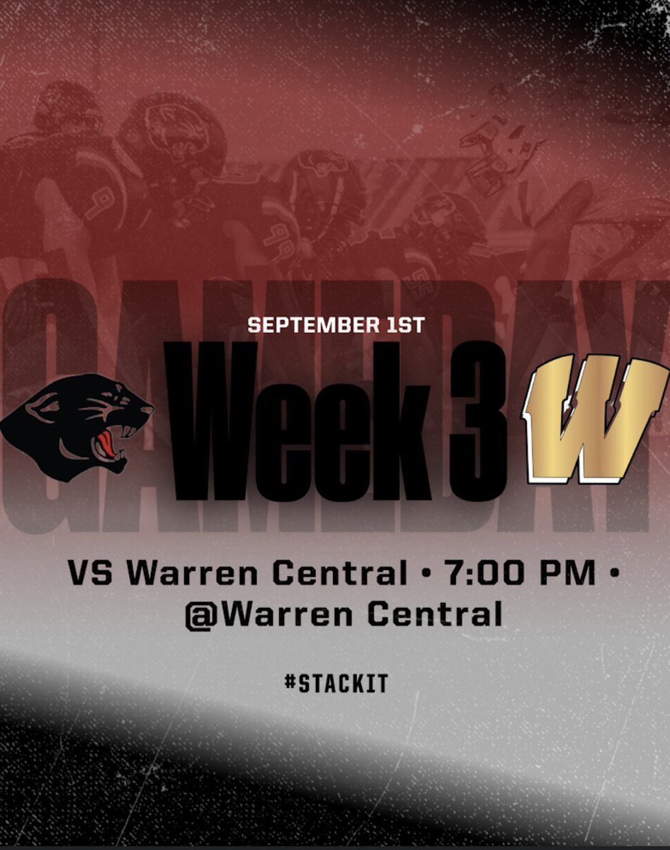 NCHSPanthersFB's tweet photo. The Panthers hit the road again as the travel to the east side tonight to face the Warriors!

Week 3 vs @WARRENCENTRALFB 

📆 September 1st
📍Warren Central High School
⏱️7:00PM 
📻 89.3 WJEL w/@maxgabo 
☀️ 77 and sunny https://t.co/sIOx1RcwCB