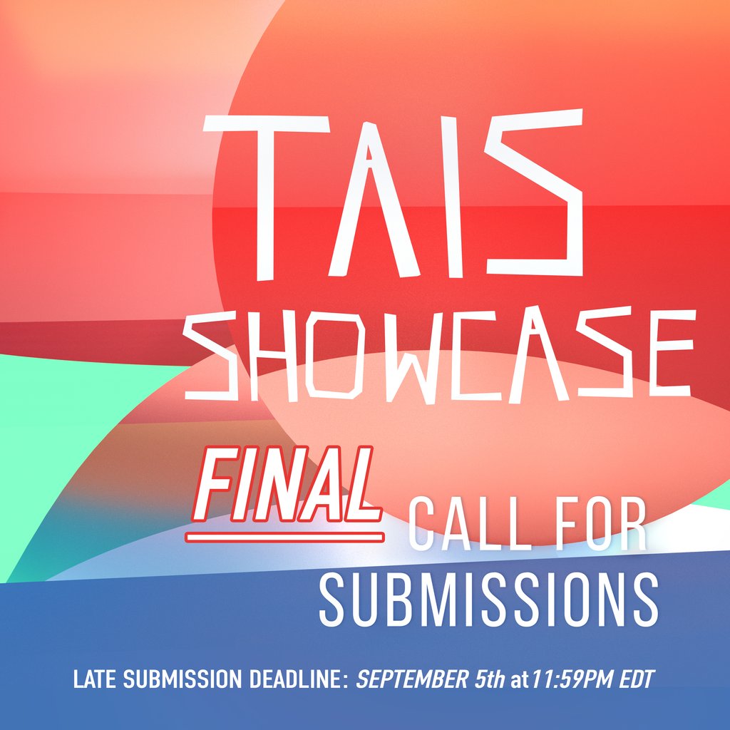 Final call for film submissions to the 17th Annual TAIS Animation Showcase 🎬 ! Submit your film here: filmfreeway.com/TAISAnimationS…