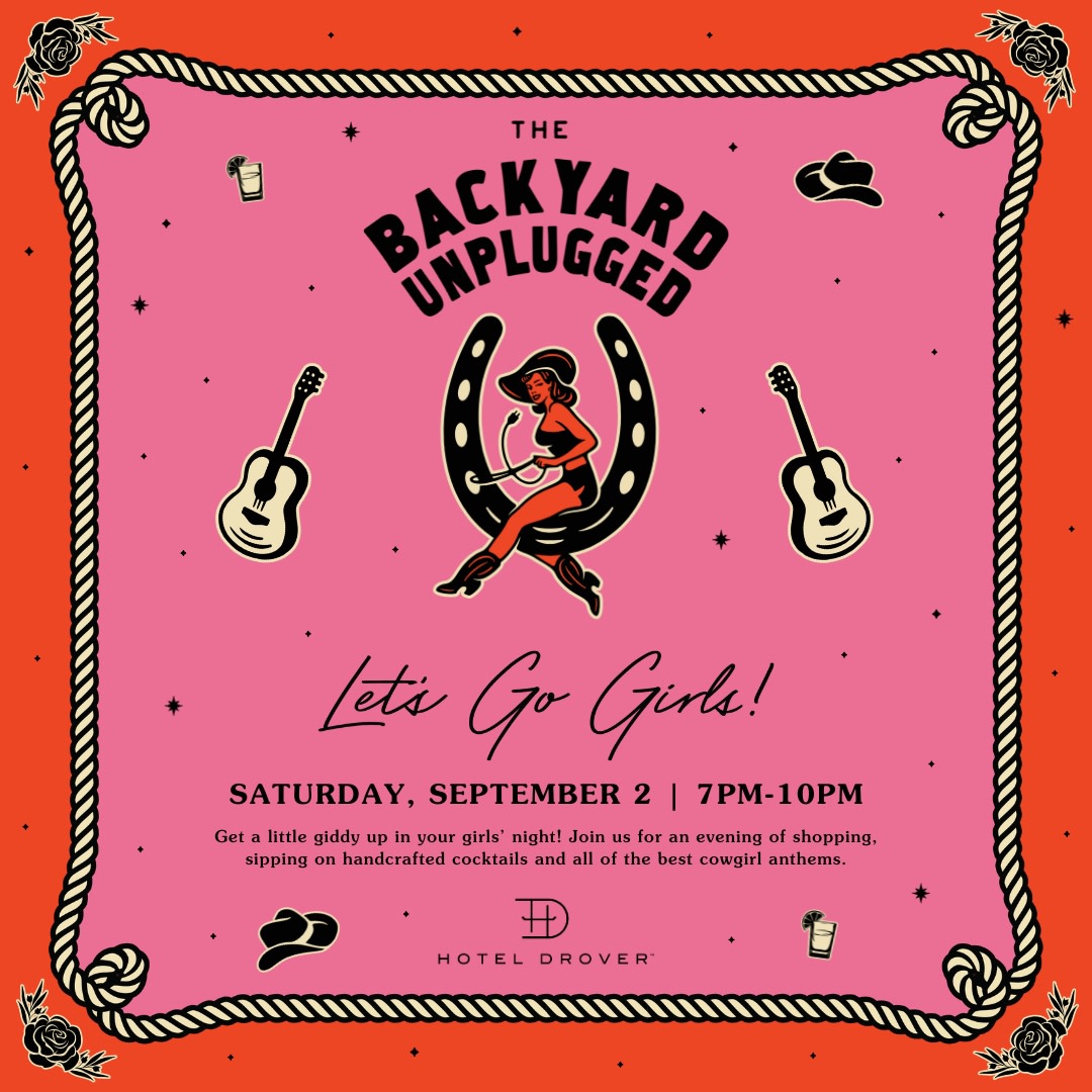 Experience the charm of the Stockyards and enjoy endless Labor Day Weekend activities!

9/2 | Let's Go Girls Theme Night @HotelDrover
9/4 | Extended Labor Day Brunch at 97 West
9/1-9/4 | Giddy Up &amp; Go! Stockyards Style
Daily | Cattle Drive and Herd Experience in The Stockyards