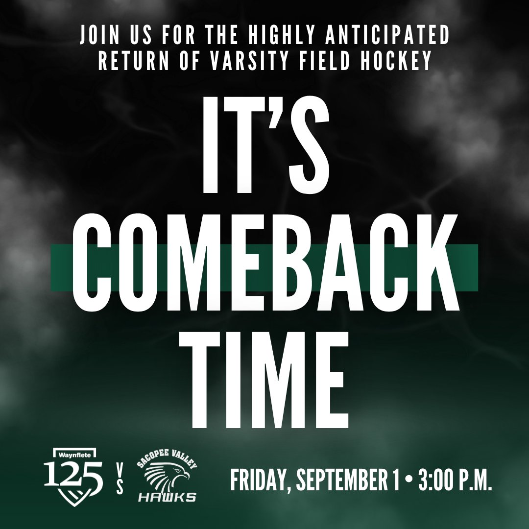 waynflete's tweet photo. After several seasons of co-op teams and a yearlong hiatus, the Flyers varsity field hockey team returns to the pitch. Come down to the Fore River Fields today—you definitely won't want to miss this!
#Waynflete #Flyers #GoFlete #FieldHockey #Comeback https://t.co/OFAydD4GQN