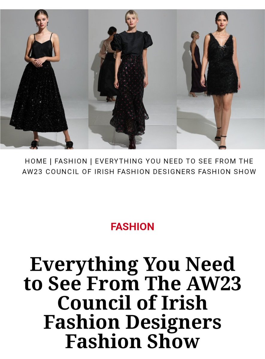 CIFD (@cifdtweets) on Twitter photo Thank you to <a href="/TheGlossMag/">TheGlossMag</a> for this amazing feature on our members #Autumn23 fashiin show
#Irishdesign #irishfashionart #CIFD Thank you to <a href="/TheGlossMag/">TheGlossMag</a> for this amazing feature on our members #Autumn23 fashiin show
#Irishdesign #irishfashionart #CIFD