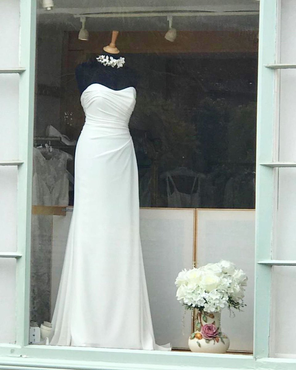 R O S E W O O D 🤍

Beautiful Rosewood from the 2023 Opulance collection by @suzanneneville has just arrived in store and we couldn't wait to display her in our window along with the ever so pretty Lola headpiece by @ViviEmbellish.

Wishing you all a wonderful weekend!