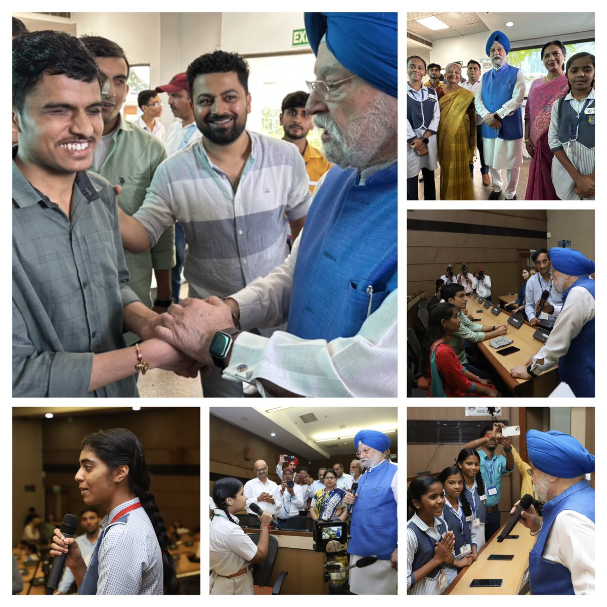 HardeepSPuri's tweet photo. Had a delightful &amp; invigorating interaction with some brilliant young students who received tabs in recognition of their exemplary performance in school. The electrifying &amp; positive atmosphere at the event organised by @UnstoppableYUVA was a perfect way to start the day! https://t.co/4PmRlQydYw