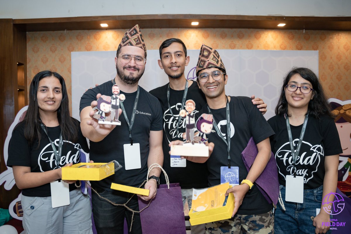 ghfielddaynepal's tweet photo. Captivating moments with our keynote speaker, Rashika Karki, and our special guests, Juan Pablo Flores and Ashwin Kumar Uppala, as they illuminate the stage and graciously accept our tokens of appreciation. ๐คโ๏ธ
#GitHub #GitHubFieldDay #GitHubEducation #GitHubFieldDayNepal
(1/3) https://t.co/2w0OzjCUVP