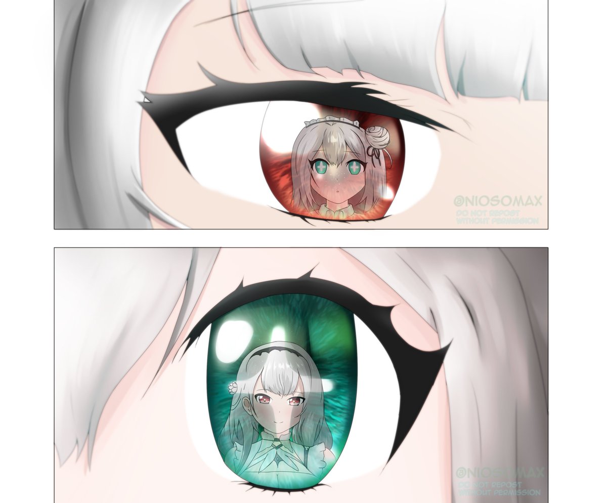 NiosoMAX's tweet photo. Scylla and Manchester looking into each other's eyes
#AzurLane #EyeReflection #ClipStudioPaint https://t.co/6vM0aAt5Iq