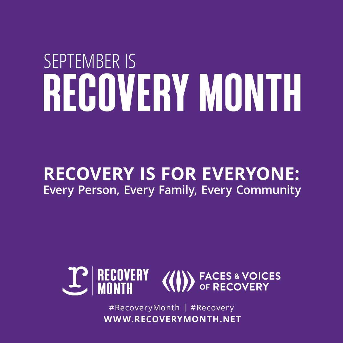 HerrenProject's tweet photo. September is Recovery Month! Recovery Month celebrates individuals living lives in recovery and we celebrate our work that provides the prevention, treatment, and recovery support services that help make recovery possible.

#recoverymonth #everyperson #everycommunity #everyfamily https://t.co/N9FMAndMtv