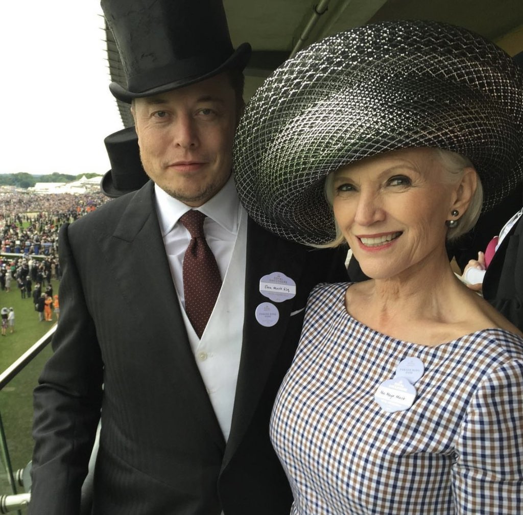 cb_doge's tweet photo. "If somebody says, 'That's Elon Musk's mum,' which happens quite a bit, they are usually stunned; sometimes they cry. I mean, to them, he's saving the world. They just feel he's the only hope."

— Maye Musk @mayemusk https://t.co/3DZdbuwXC3
