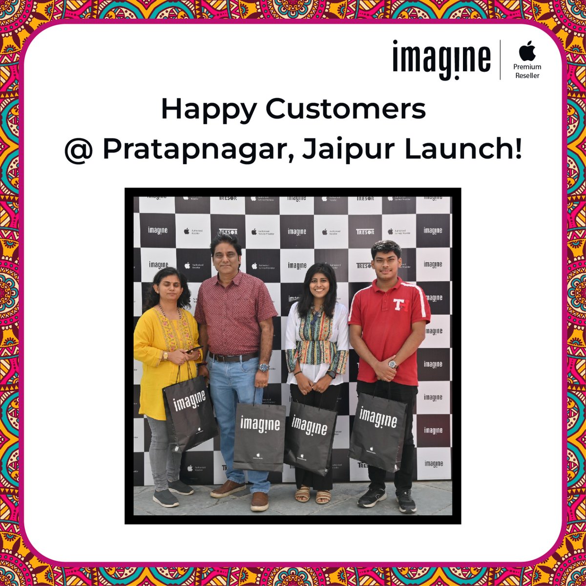 ImagineApplePR's tweet photo. Experience enchantment as customers turn into heroes at Imagine Jaipur! 
Discover irresistible offers on Apple products.

Seize the opportunity now! 🛍️

Book Offer https://t.co/Jty8c00Dfm

📞 82874-82874

#Apple #Tresor #Imagine #HDFC #ImagineInJaipur #4thStore #Cashback #Buyback #StoreLaunch #Mac #iPhone #MacBook #iPad #AirPods #AppleWatch #Deals #EMI #AppleCare