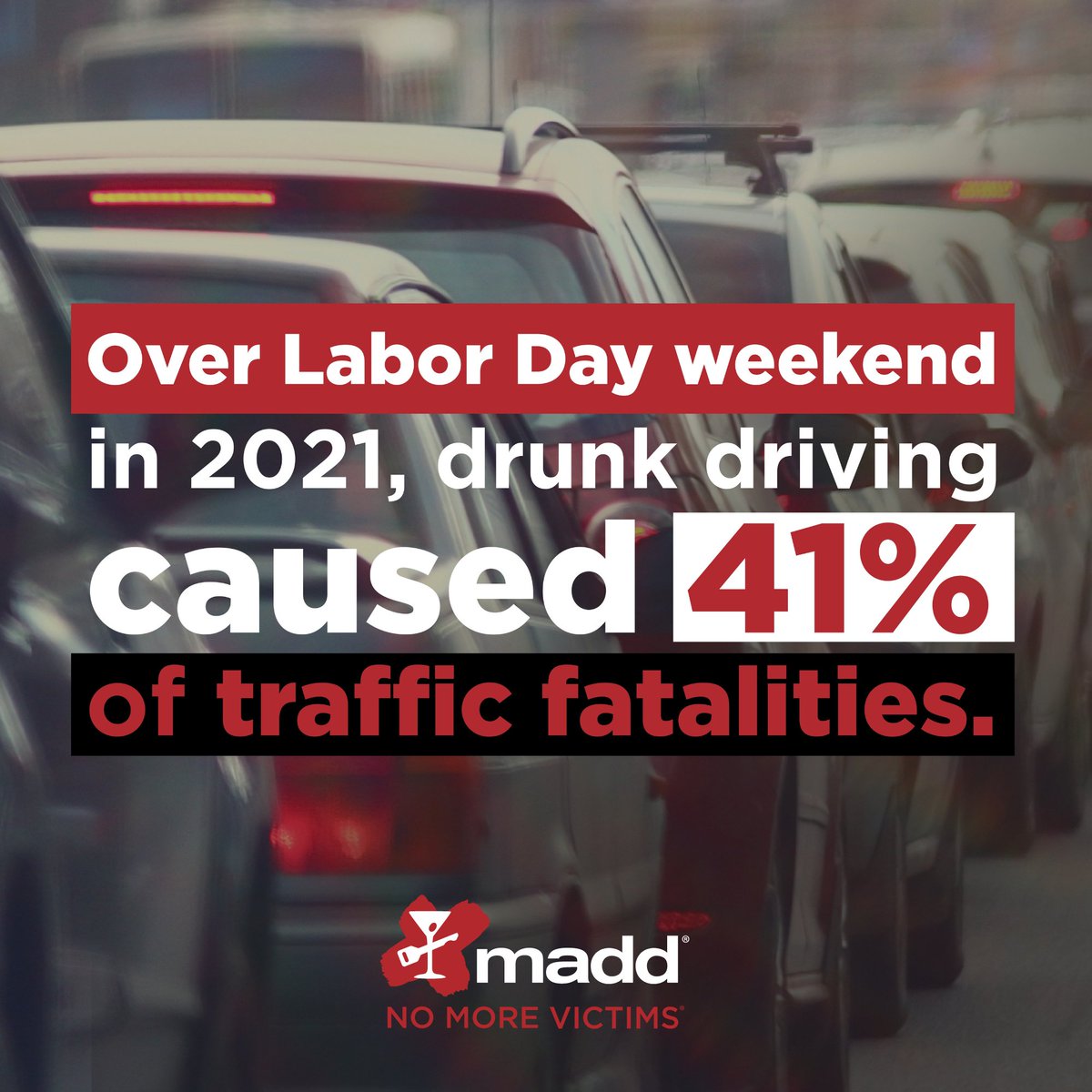 MADDNational's tweet photo. Drunk driving is a 100% preventable crime, and everyone can help stop it. You can help save lives by sharing this message, volunteering, or donating to help create a world where there are #NoMoreVictims of this senseless crime. https://t.co/H61qlk6GPw #LaborDay #GetMADD https://t.co/iChtS71UDs