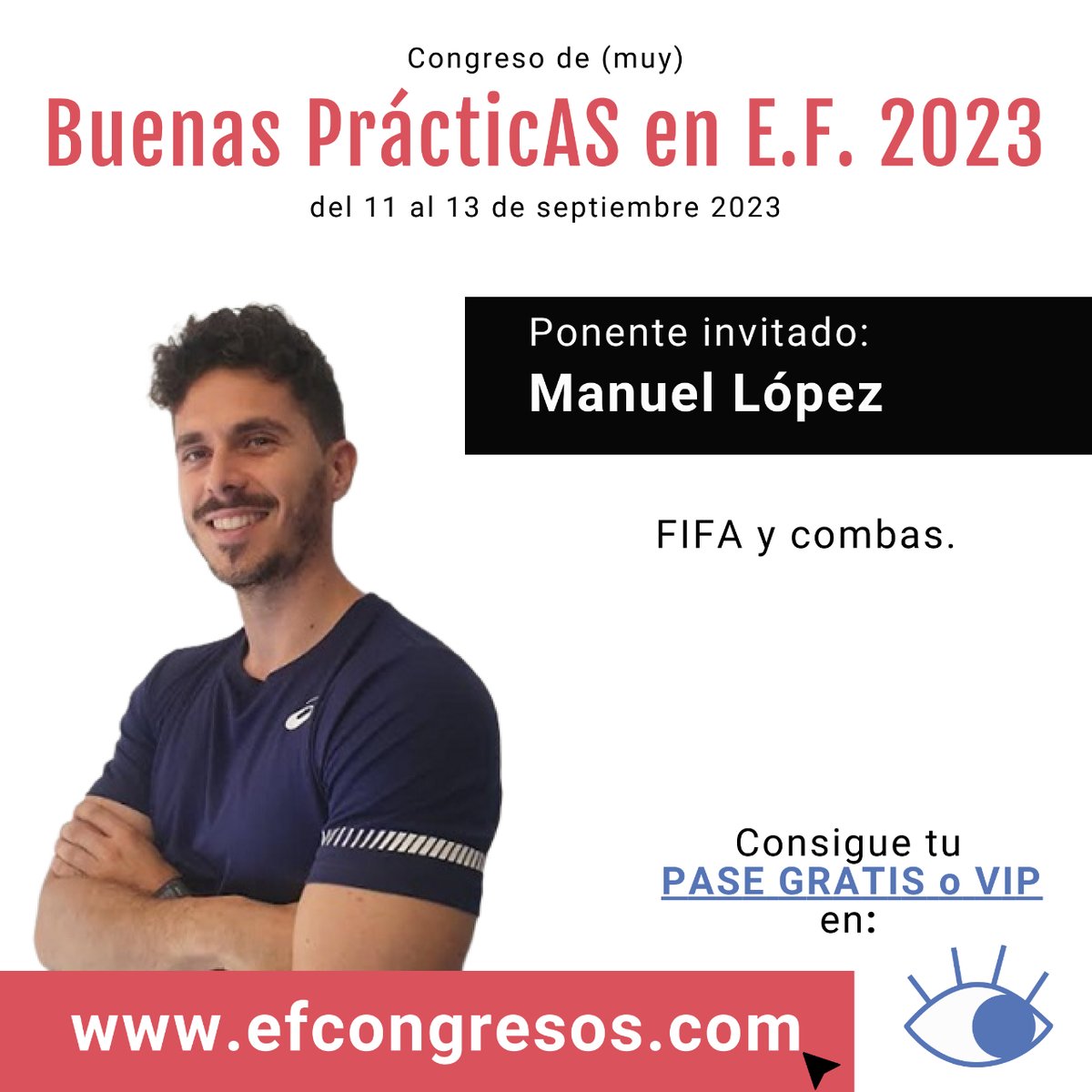 elvalordelaef's tweet photo. 💡Gamificación de combas: Ultimate Jump Rope (situación de aprendizaje completa) con @edufis.enlinea en el Congreso de (muy) Buenas PrácticAS en EF🏃 

Consigue tu pase GRATUITO o VIP:

📅 Del 11 al 13 Sep
📍https://t.co/atLjlAjbQp

¿Seguimos haciendo GRANDE la EF? 💪 #BP2023 https://t.co/TJLFYbUTOy