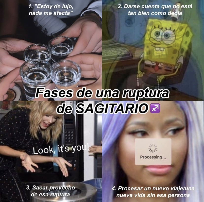 sagitario_hn's tweet photo. Fases de una ruptura de #Sagitario ✨🔮✨ #horoscoponegro https://t.co/I0z9Wl7bvj