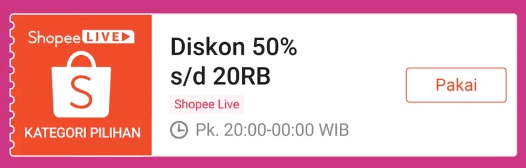 RacunBelanja's tweet photo. Voucher Diskon Shopee Live 🔥
🫶 Share yuk mau beli apa? 
🗓️ Berlaku hanya 4 kali seminggu 
📌 Khusus kategori tertentu

Diskon 50% maksimal Rp20.000
Minimal pembelian Rp20.000

Cek vouchernya disini:
https://t.co/7fYaPO0boz https://t.co/TVOt8NvYXq