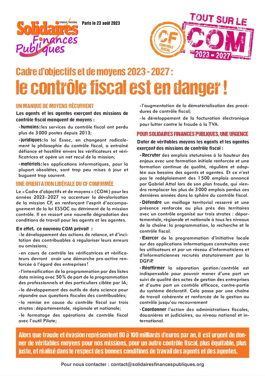 linda_sehili's tweet photo. Le contrôle fiscal est en danger ! @SolidairesFiP #controlefiscal #dgfip 
https://t.co/YANl39zvvN https://t.co/27YUWSqHhP