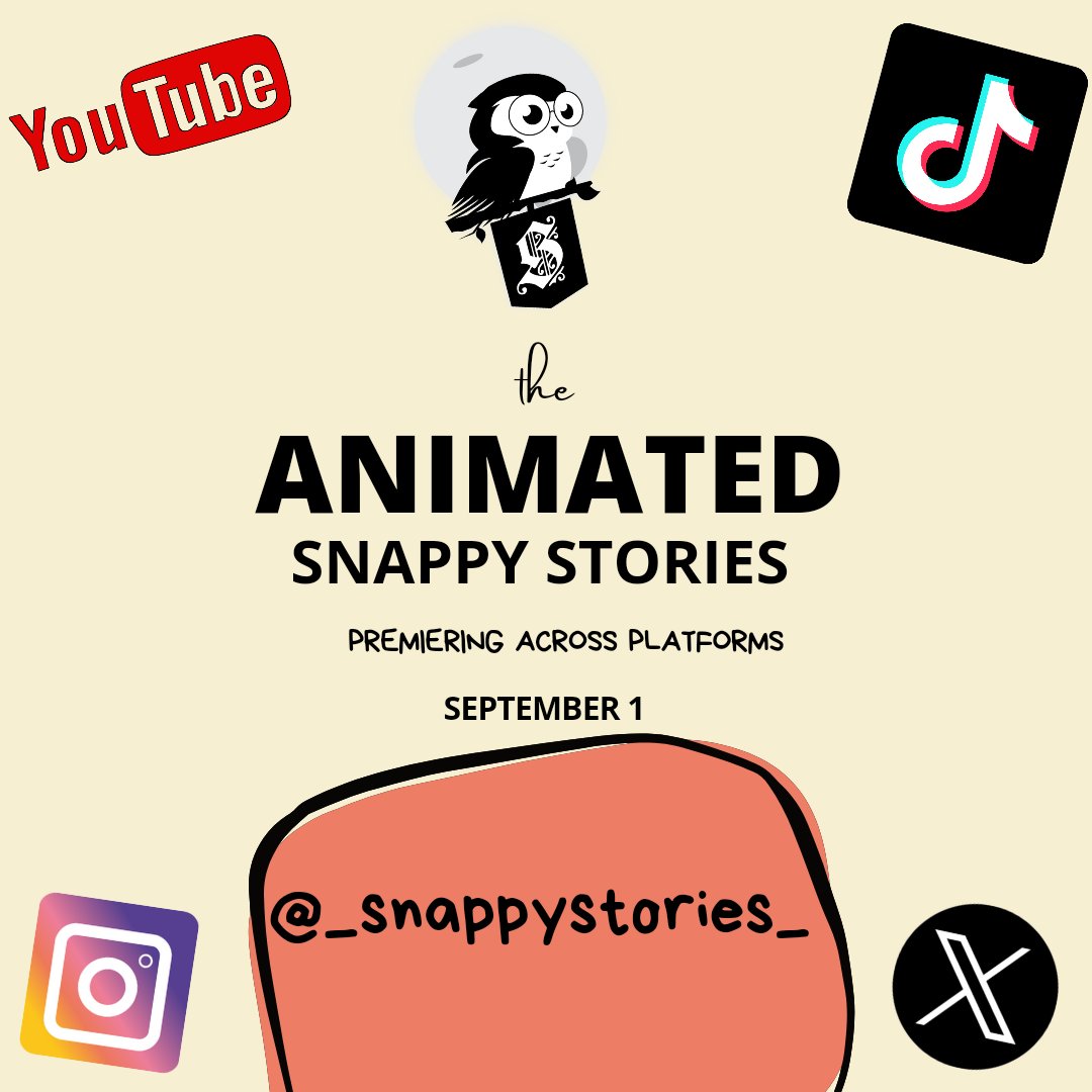 Catch the premiere youtu.be/9S0mhlWy6zg?fe… #snappystories #WritingCommunity #premiere #animation #writerslife #fridayreads