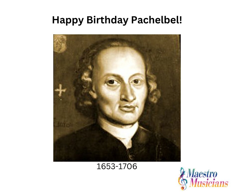 music2culture's tweet image. 🎉 Happy Birthday, Pachelbel! 🎂🎈

Today, we're taking a moment to celebrate the timeless compositions of Johann Pachelbel, a true musical genius whose melodies continue to inspire and captivate us. 🎶✨

#HappyBirthdayPachelbel #MaestroMusicians #ClassicalGenius #MusicMagic