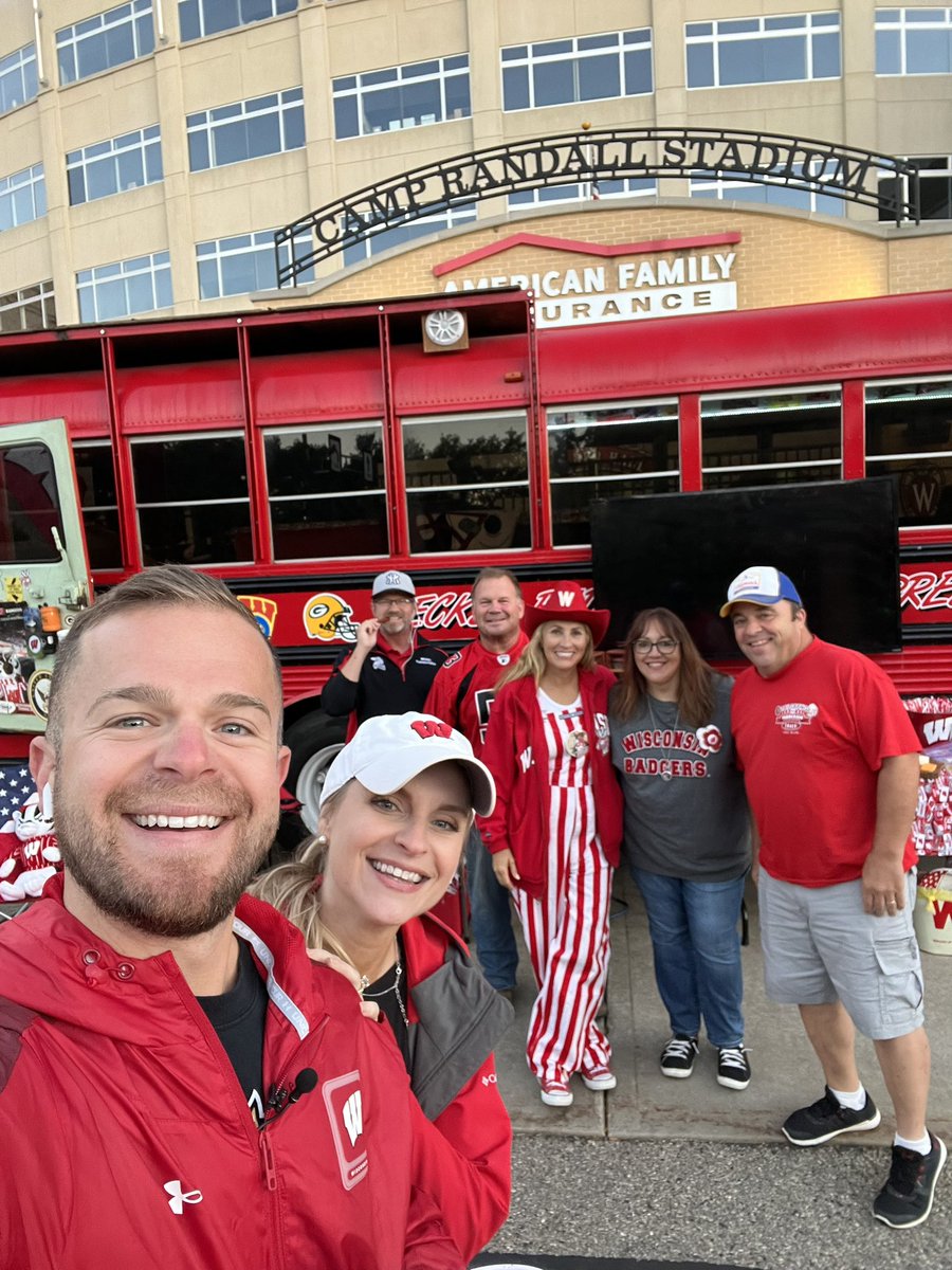 Josh Spreiter (@joshspreitertv) on Twitter photo Fun times at Camp Randall with <a href="/news3leah/">Leah Linscheid</a> on <a href="/WISCTV_News3/">News 3 Now / Channel 3000</a> This Morning ahead of the <a href="/UWBadgers/">Wisconsin Badgers</a> Football home opener Saturday!
Check out the Becks Badgerland Express tailgaters who joined us in kicking off the big weekend for Madison! 👏😍💯
channel3000.com/features/badge… Fun times at Camp Randall with <a href="/news3leah/">Leah Linscheid</a> on <a href="/WISCTV_News3/">News 3 Now / Channel 3000</a> This Morning ahead of the <a href="/UWBadgers/">Wisconsin Badgers</a> Football home opener Saturday!
Check out the Becks Badgerland Express tailgaters who joined us in kicking off the big weekend for Madison! 👏😍💯
channel3000.com/features/badge…