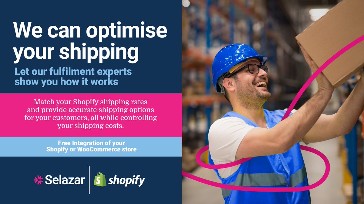 Shipping Made Easy.
Effortlessly optimise your shipping with Selazar. 😎🚚

You can match your <a href="/Shopify/">Shopify</a> shipping rates &amp; get accurate shipping options for your customers, all while controlling your shipping costs. 

Book your demo👇
bit.ly/4800Fca

#ecommerce #shopify