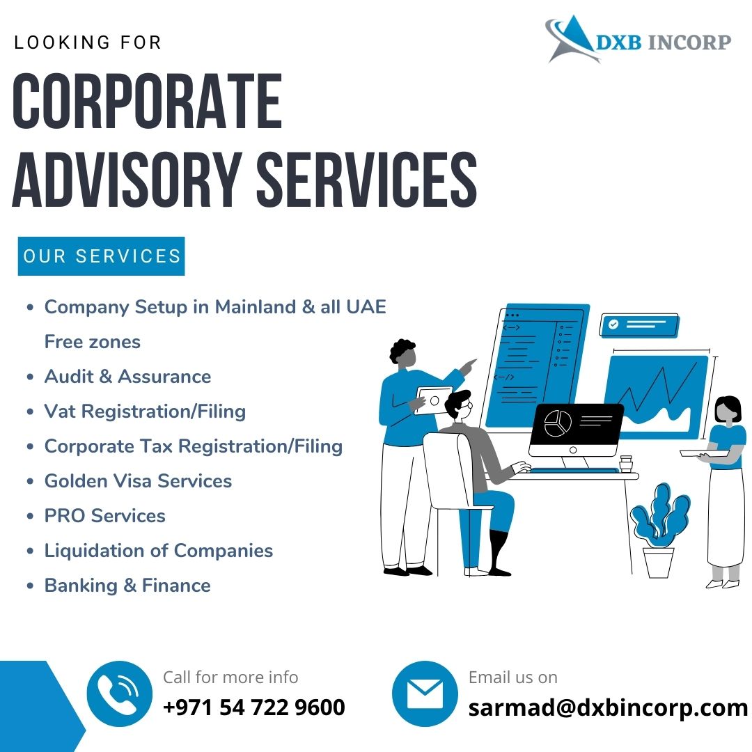 Looking for Corporate Advisory Services?
.
.
.
#corporateadvisory #audit #auditing #vat #liquidation #business #businessowners #businessgrowth #taxconsultant  #corporatetax #companysetup #companyformationuae #companysetupindubai #BusinessOpportunityForEverone