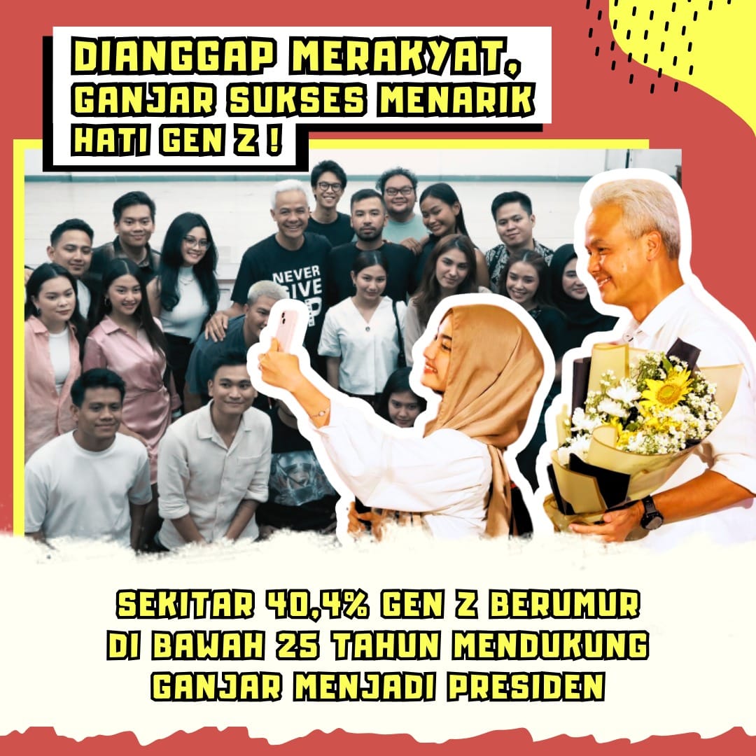 KerjaTuluss's tweet photo. Dianggap Merakyat, Ganjar Suksek Menarik Hati Gen-Z 👍🏻

@ganjarpranowo 

ganjarpranowo | #jatenghappyending | #RakyatDukungGanjar | Pak SBY | Cawapres | Demokrat | Polwan | #SuperBlueMoon | Zoro | Koalisi | Fisika | Wake Me Up When September Ends https://t.co/dEYXVb6Z1q