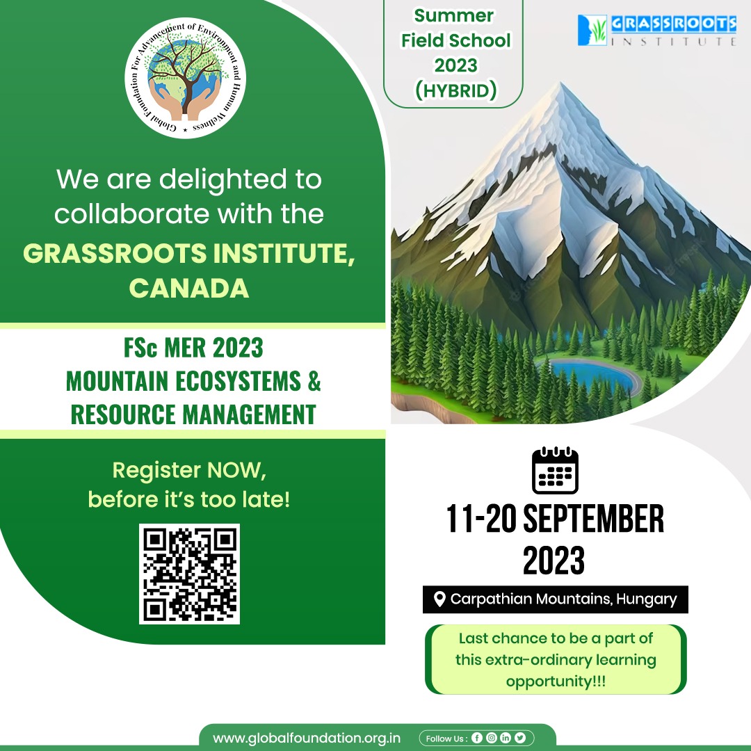 Don't miss this unique opportunity to network, learn, and contribute towards securing the future of mountain ecosystems. Please register now at 
grassrootsglobal.net/mer2023/regist…, before its too late 🌏 

@FAO @UNEP @moefcc @Bharatsokagakkai @IUCN
#MountainEcosystems #natureforall