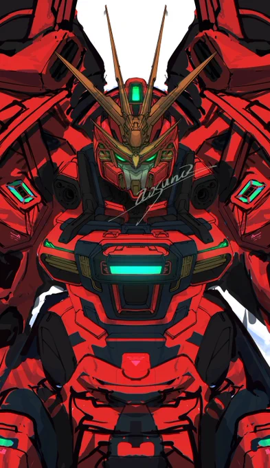 自分の考えるかっこいいガンダム!!!絶対描き上げてやるからな～～～～～～!!!待ってろおぉぉぉ!!!(絵に対して言ってる)顔はもうめっちゃ気に入ってる!!! 
