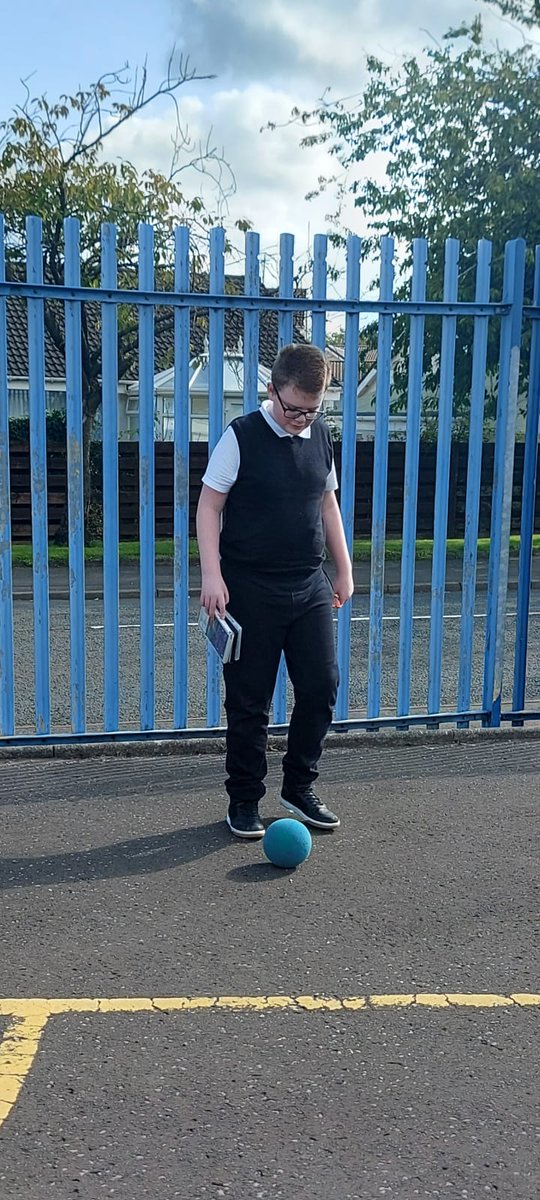 Sues Class playing in the playground at Carnbroe Campus.