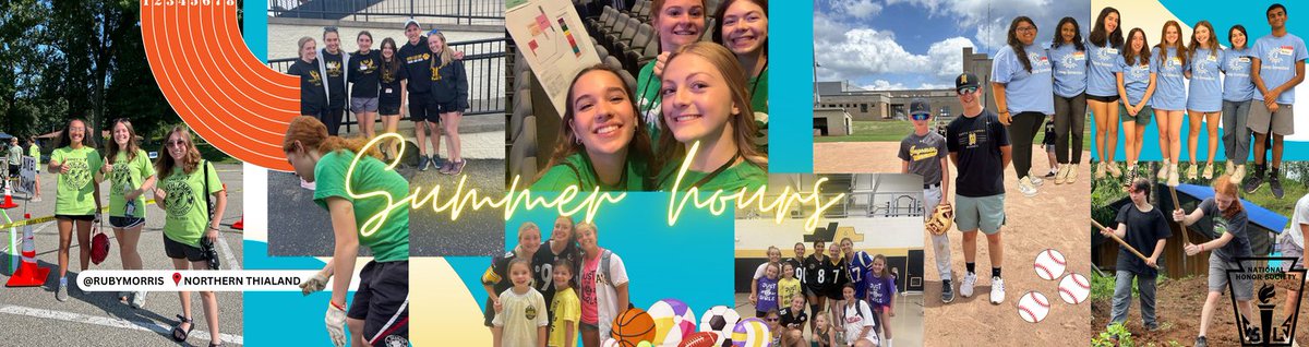 NASHNHS's tweet photo. School may have been out but our NHS members never stopped helping their community!☀️
•
Over the summer our member’s recorded 535 hours! 🤩
•
We can’t wait to see how many more our Class of 2024 can earn! 
@NA_Schools https://t.co/M0AY8L6Hk1