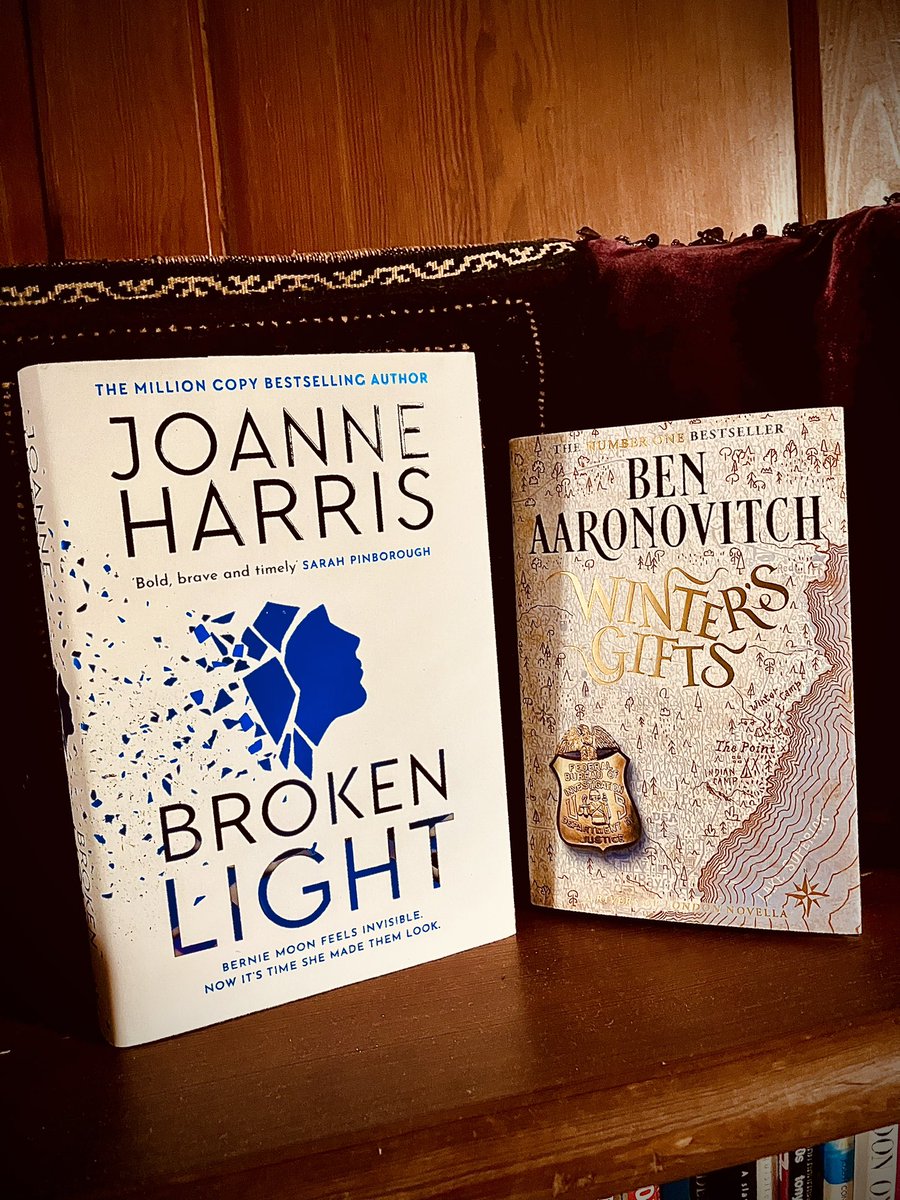 KateAGriffin's tweet photo. I’ll be discussing these fabulous new novels (and much more) with @Joannechocolat and @Ben_Aaronovitch at @@CapitalCrime1 tomorrow.
#SupernaturalCrossovers Join us at 1.15pm 
#BrokenLight #WintersGifts https://t.co/paA286qnx8