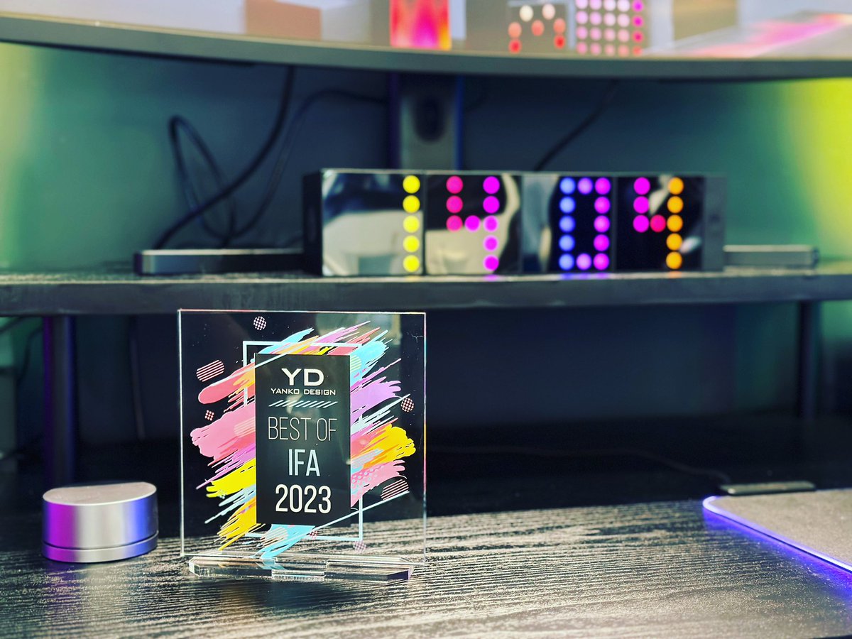 Yeelight's tweet photo. π Exciting News! Yeelight is honored to win the Best of IFA Award 2023 by Yanko Design. π Come celebrate with us at Hall 22-221! π #YeelightWins #IFA2023 #BestOfIFA https://t.co/LYyx8K1Z0h